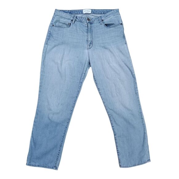 PARKER SMITH Denim - Parker Smith Light Wash Denim Relaxed Straight Jeans Women's Size 32W High Rise